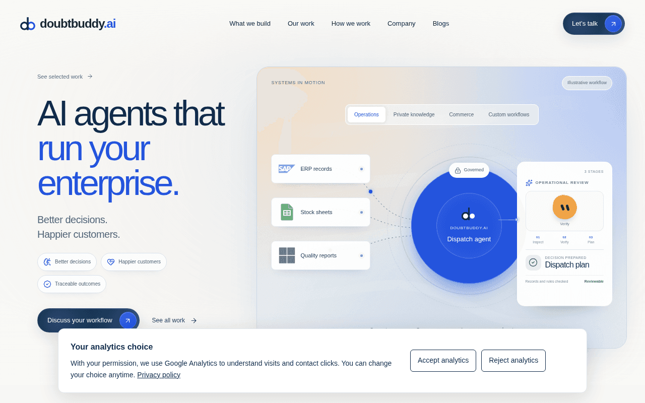 Screenshot of doubtbuddy.ai