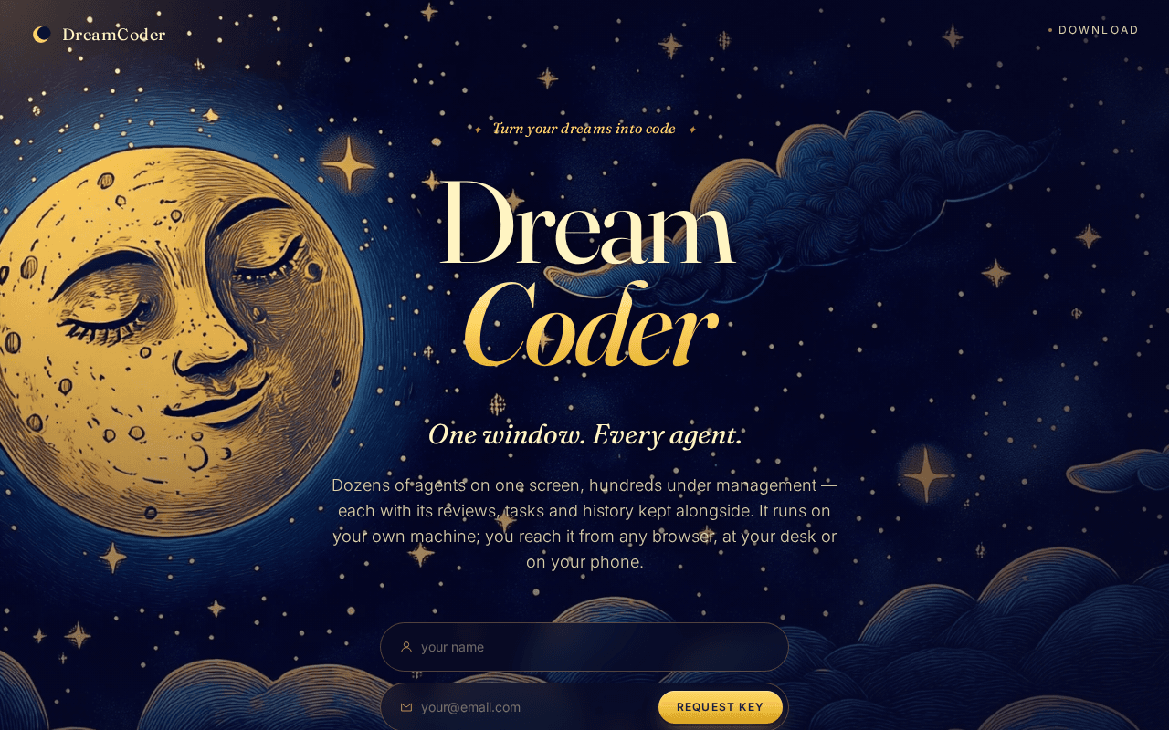 Screenshot of dreamcoder.ai
