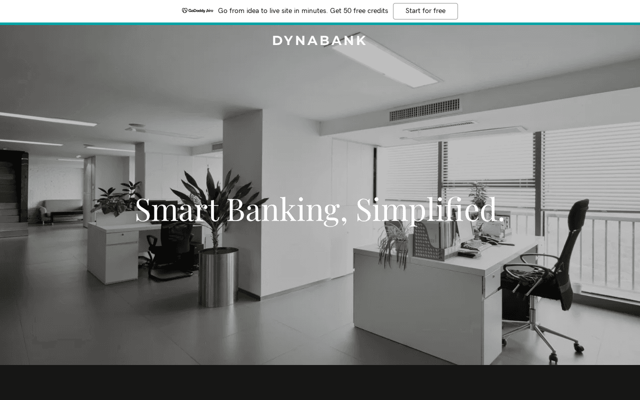Screenshot of dynabank.ai