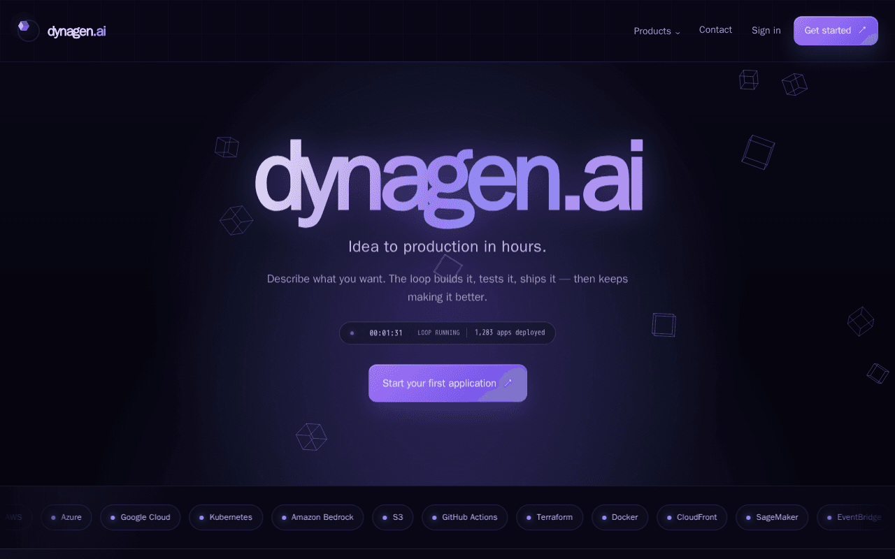Screenshot of dynagen.ai