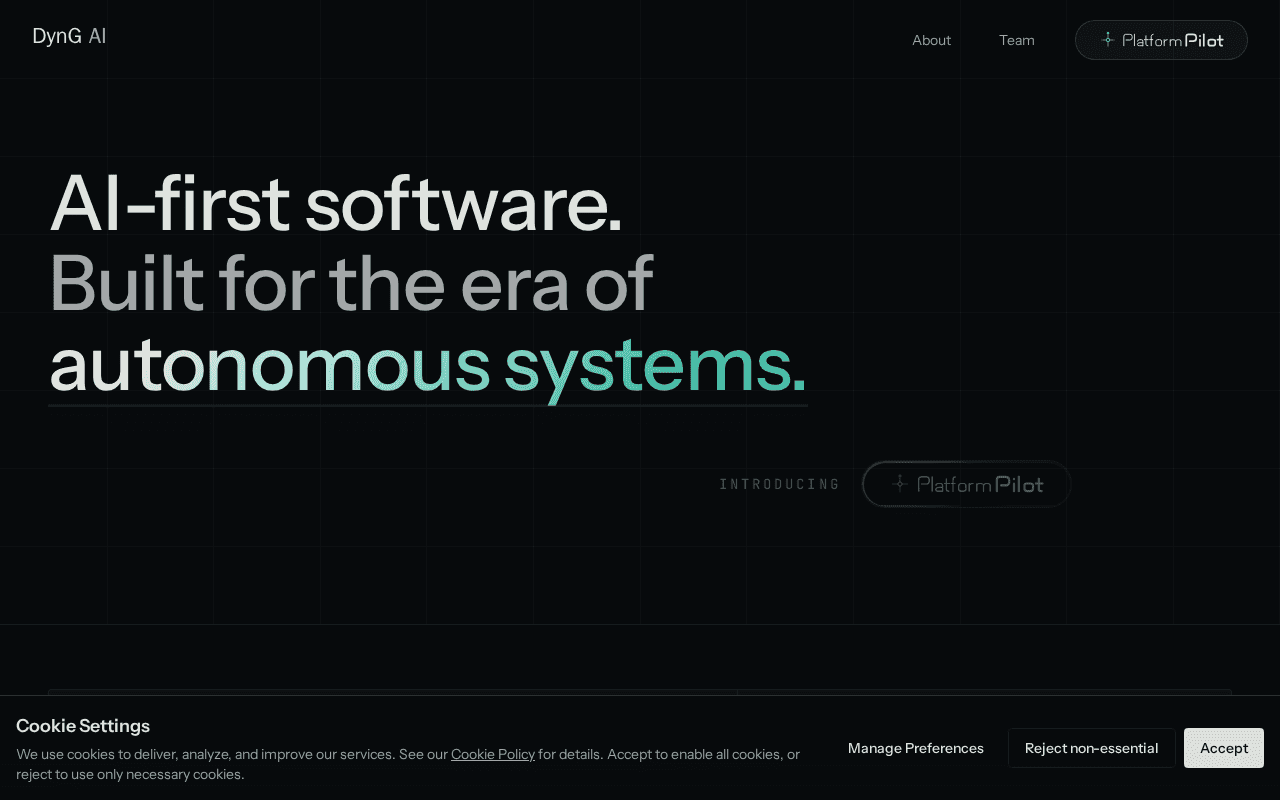 Screenshot of dyng.ai