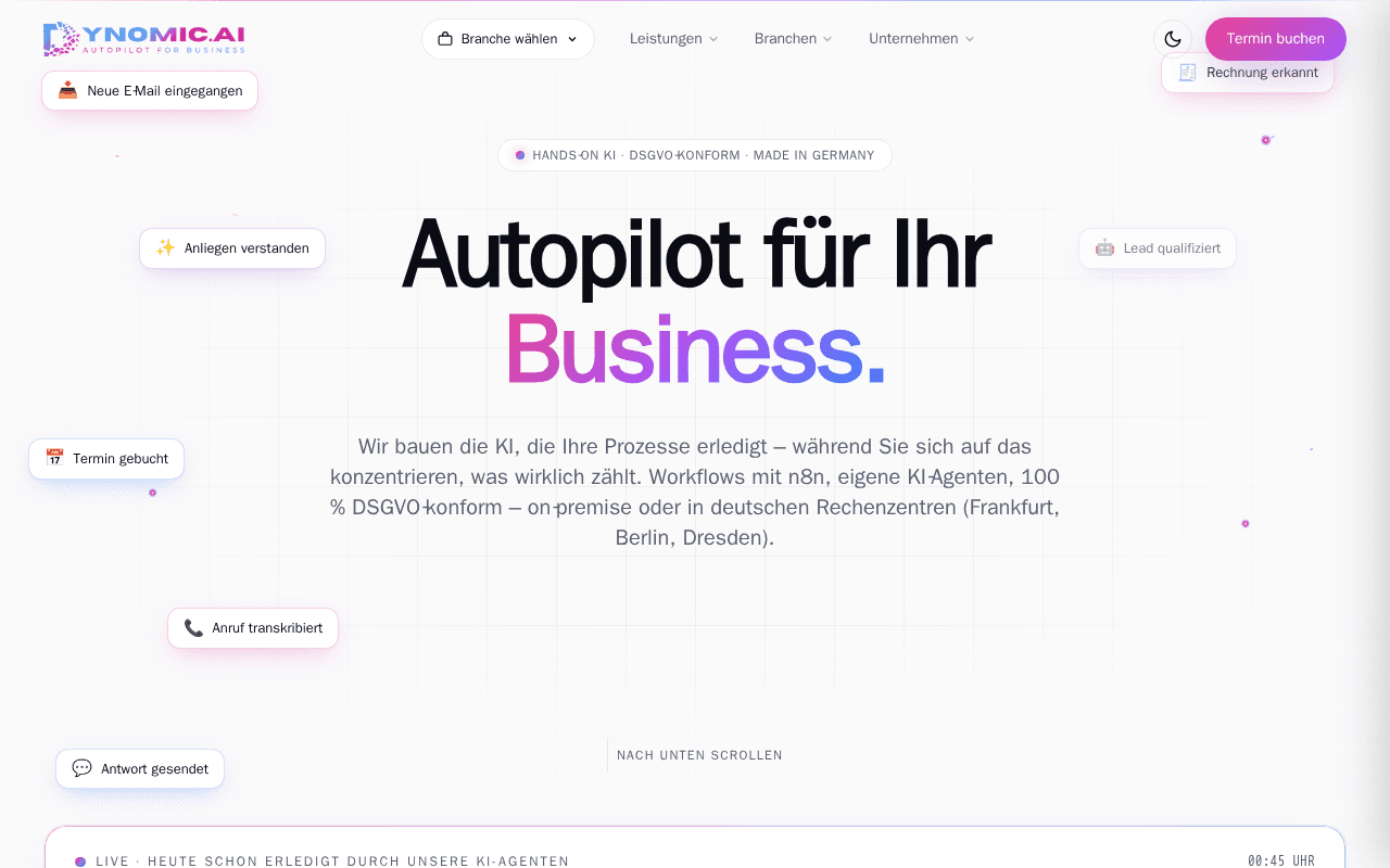 Screenshot of dynomic.ai
