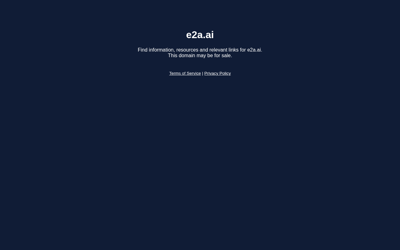 Screenshot of e2a.ai