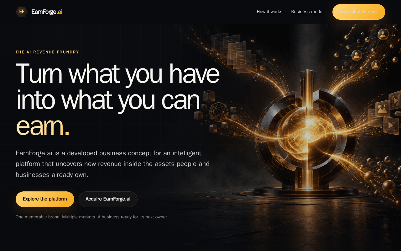 Screenshot of earnforge.ai
