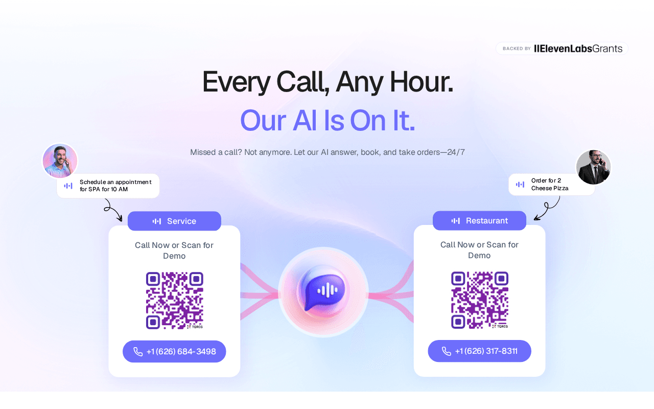 Screenshot of easydial.ai