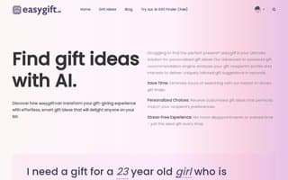 Screenshot of easygift.ai