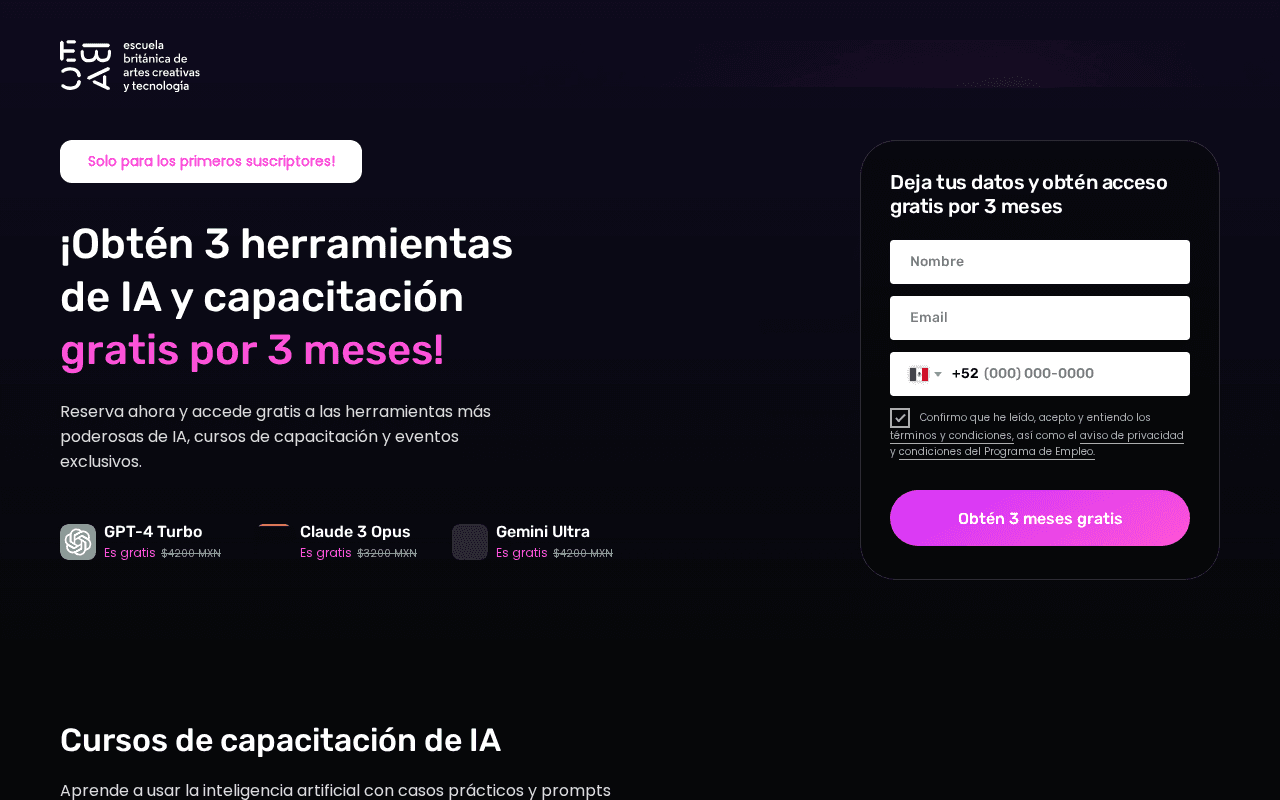 Screenshot of ebac.ai