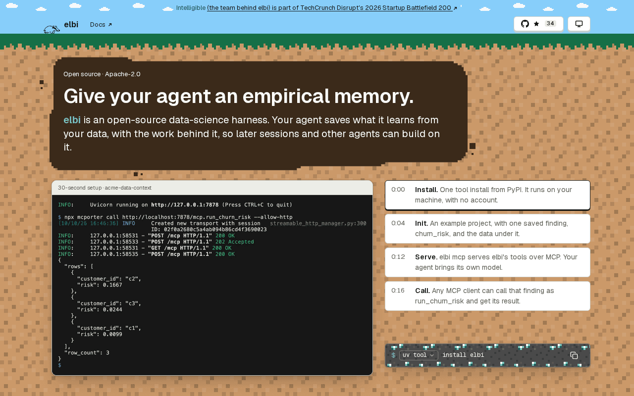 Screenshot of elbi.ai