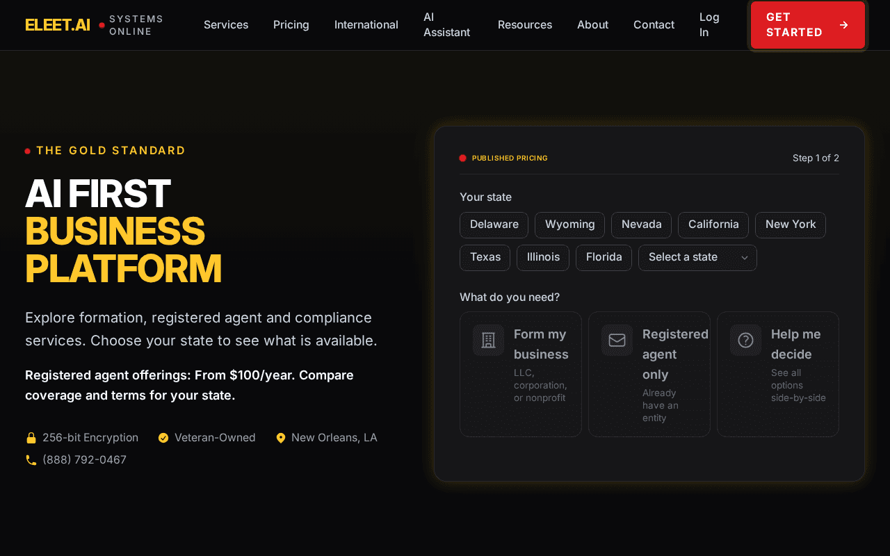 Screenshot of eleet.ai