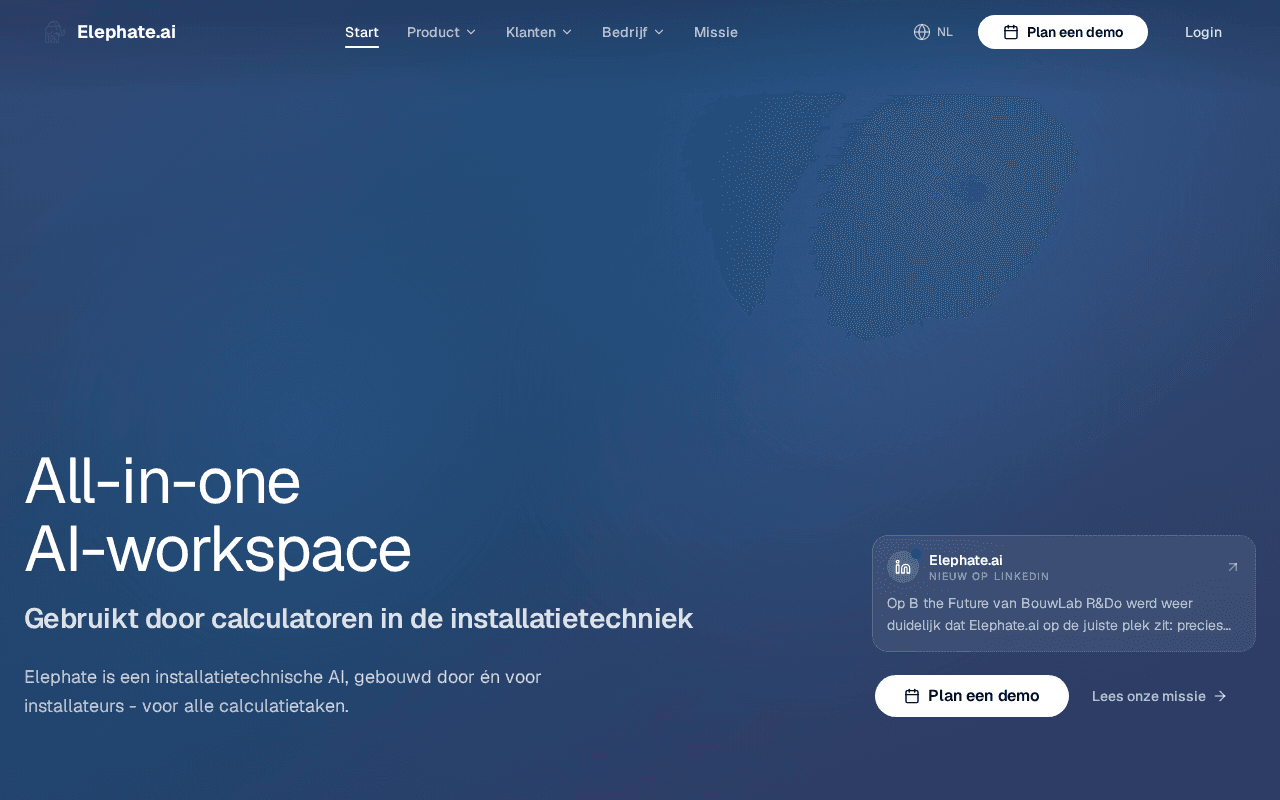 Screenshot of elephate.ai