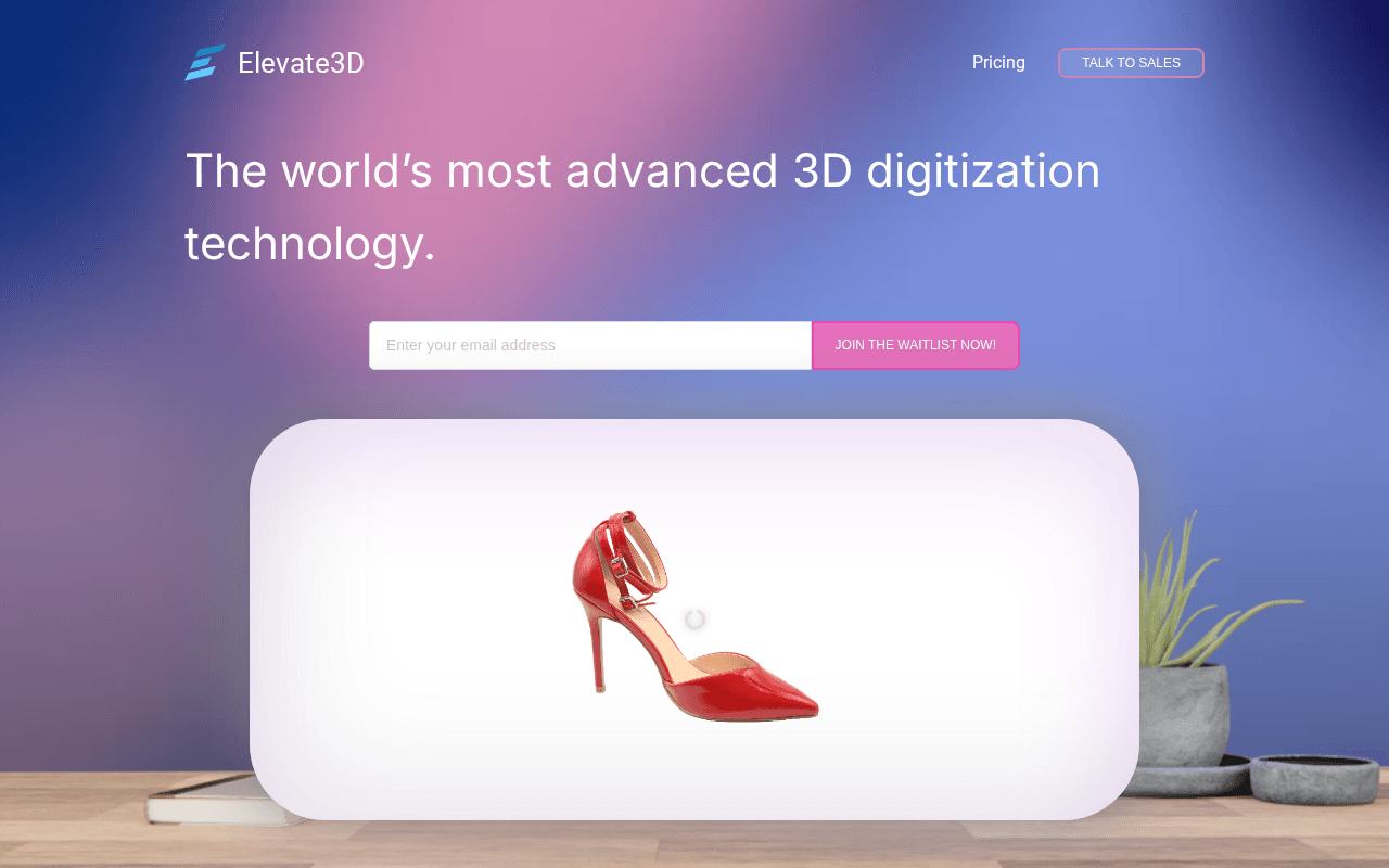 Screenshot of elevate3d.ai