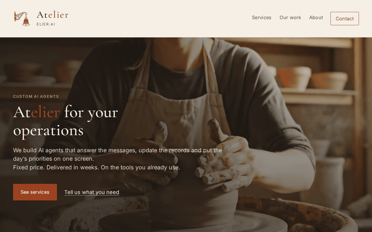 Screenshot of elier.ai