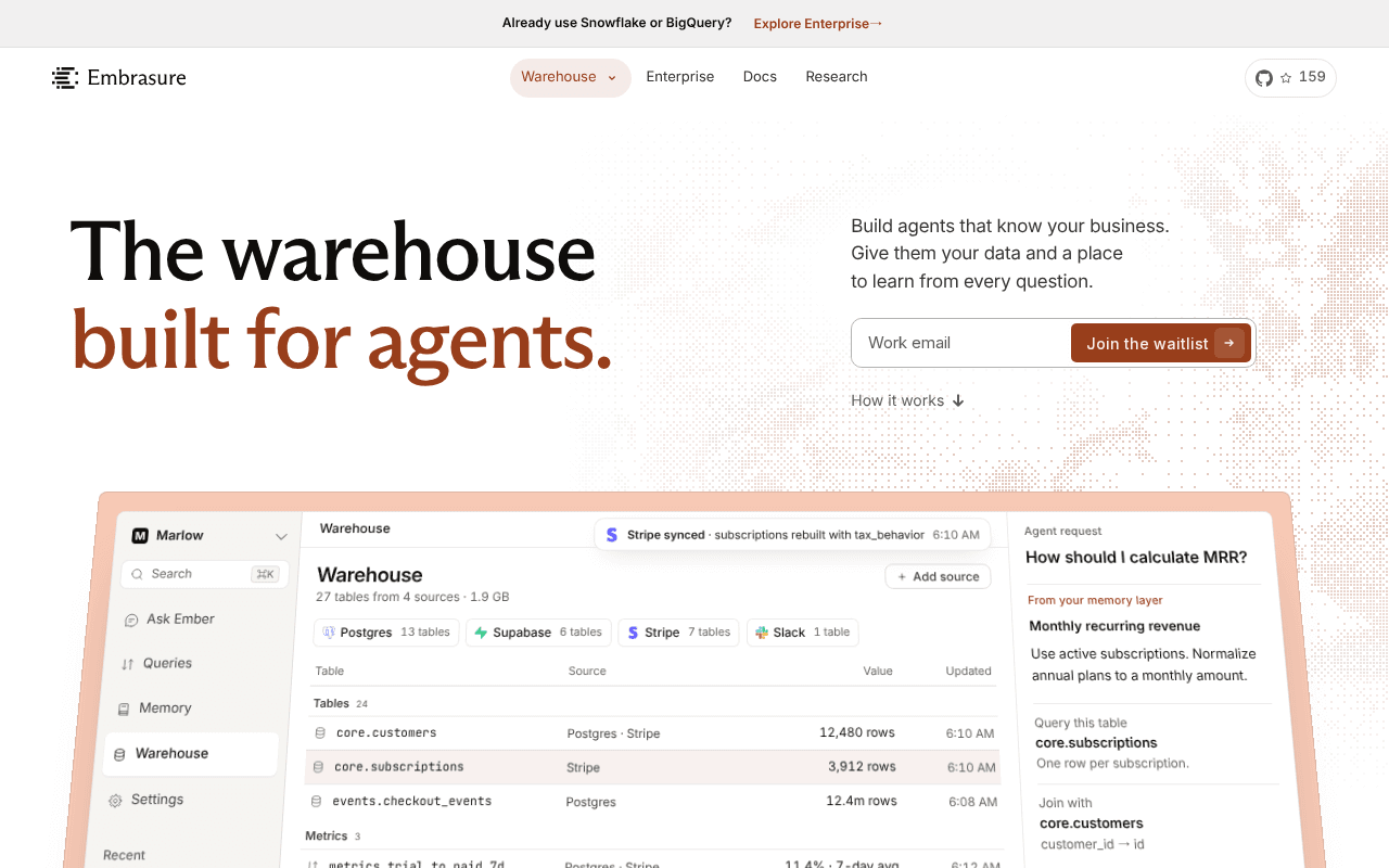 Screenshot of embrasure.ai