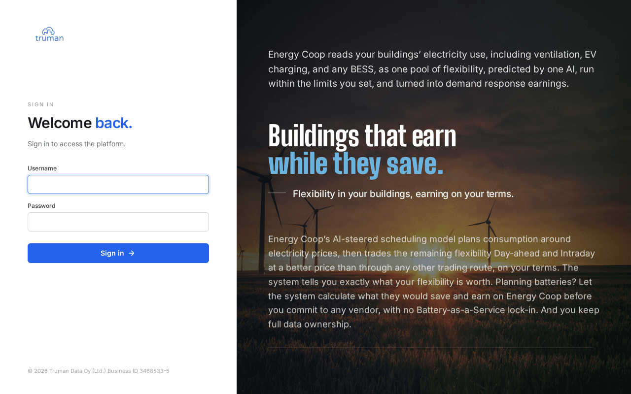 Screenshot of energycoop.ai