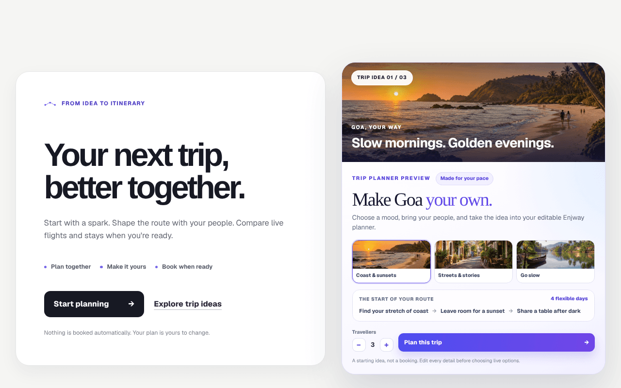 Screenshot of enjway.ai