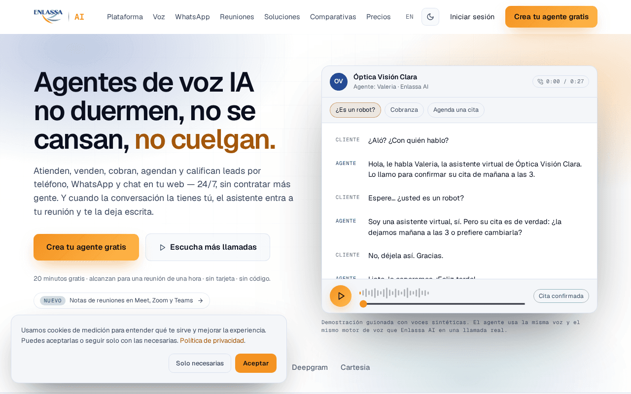 Screenshot of enlassa.ai