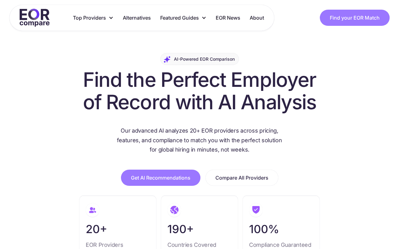 Screenshot of eorcompare.ai