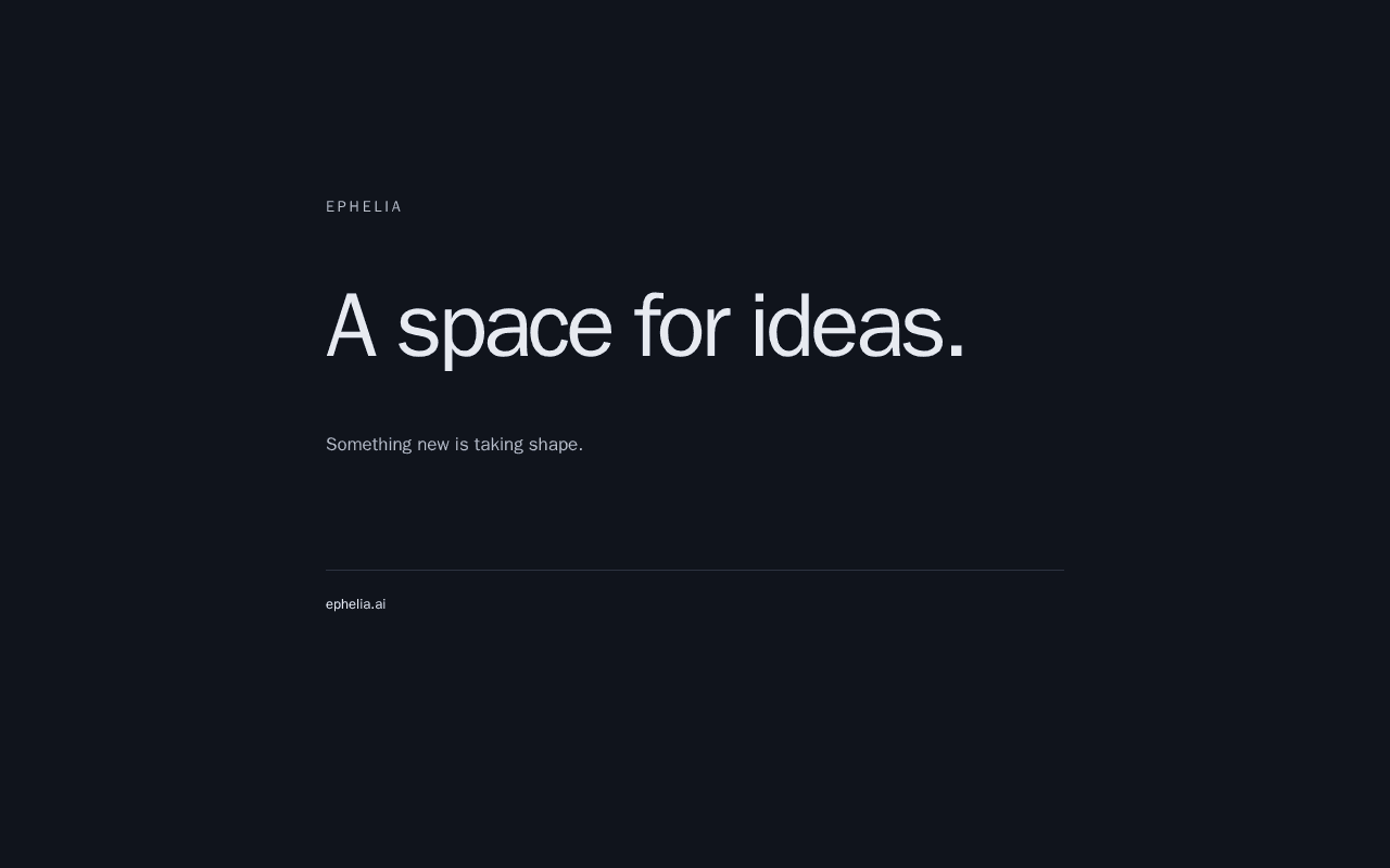 Screenshot of ephelia.ai