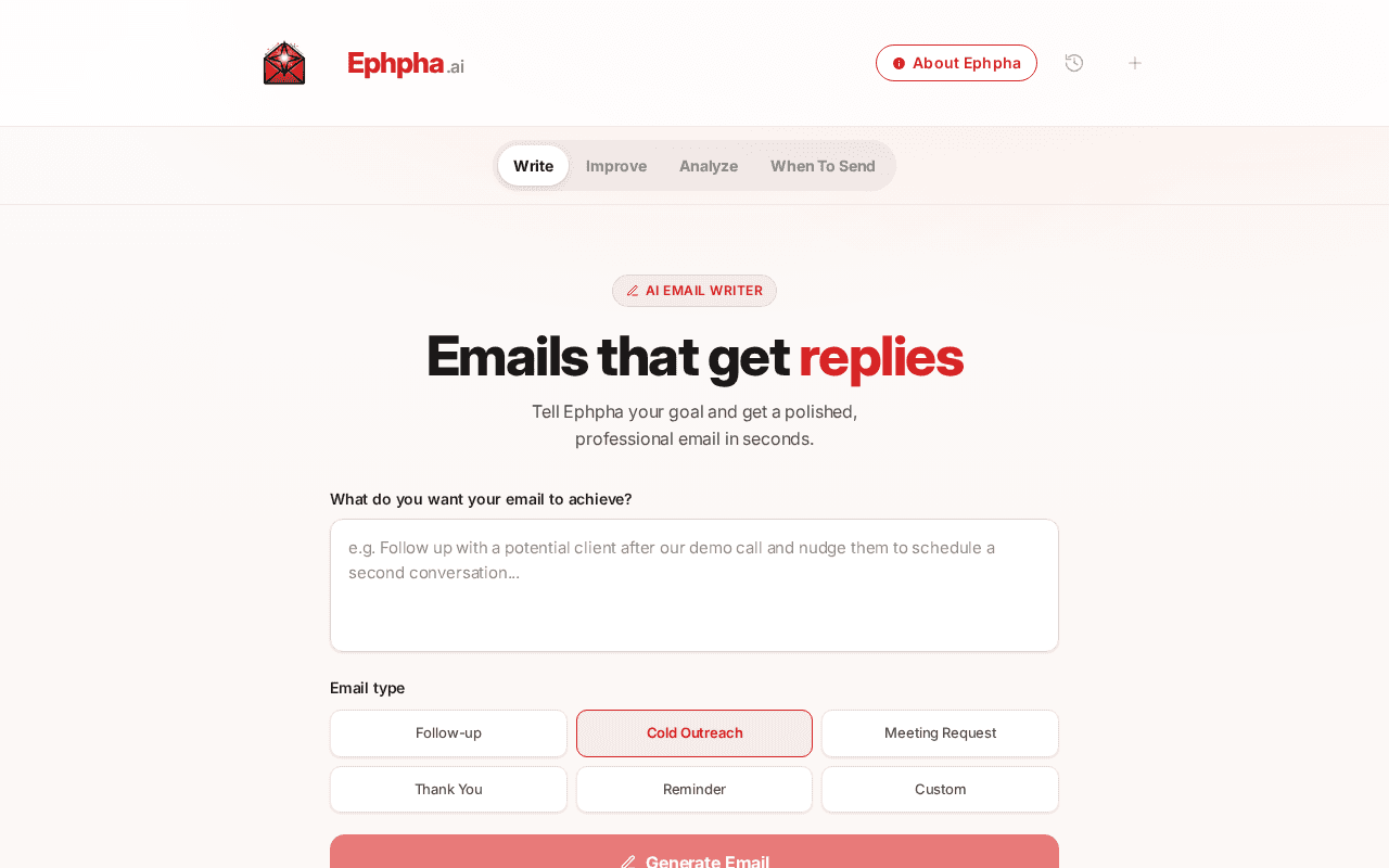 Screenshot of ephpha.ai