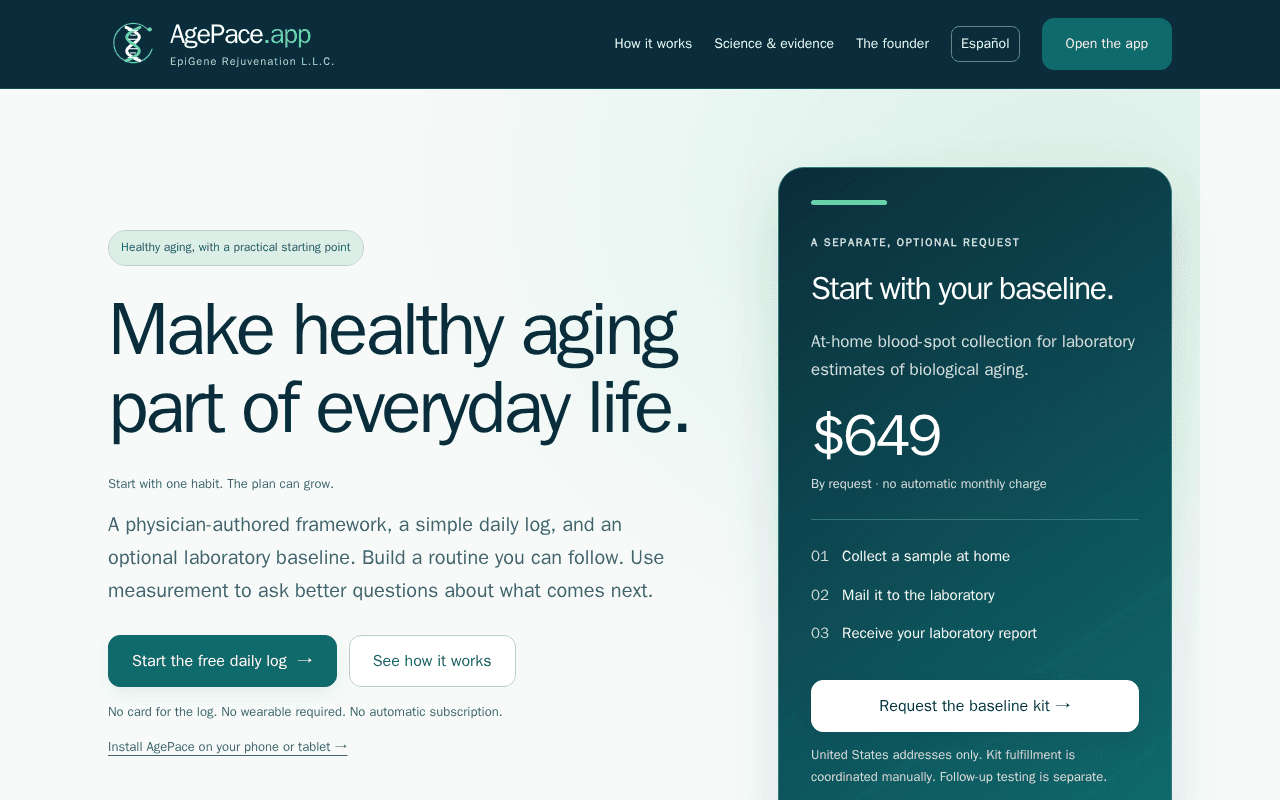 Screenshot of epigene.ai