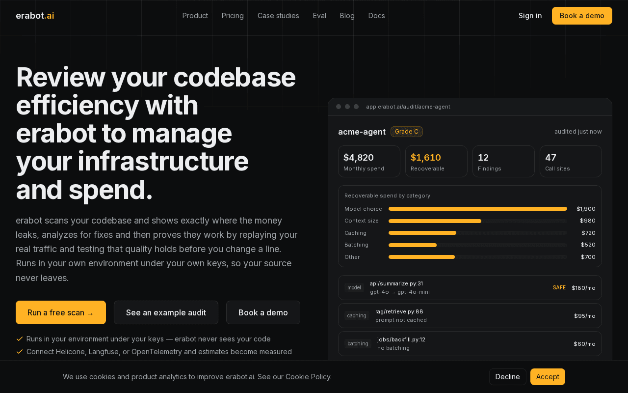 Screenshot of erabot.ai