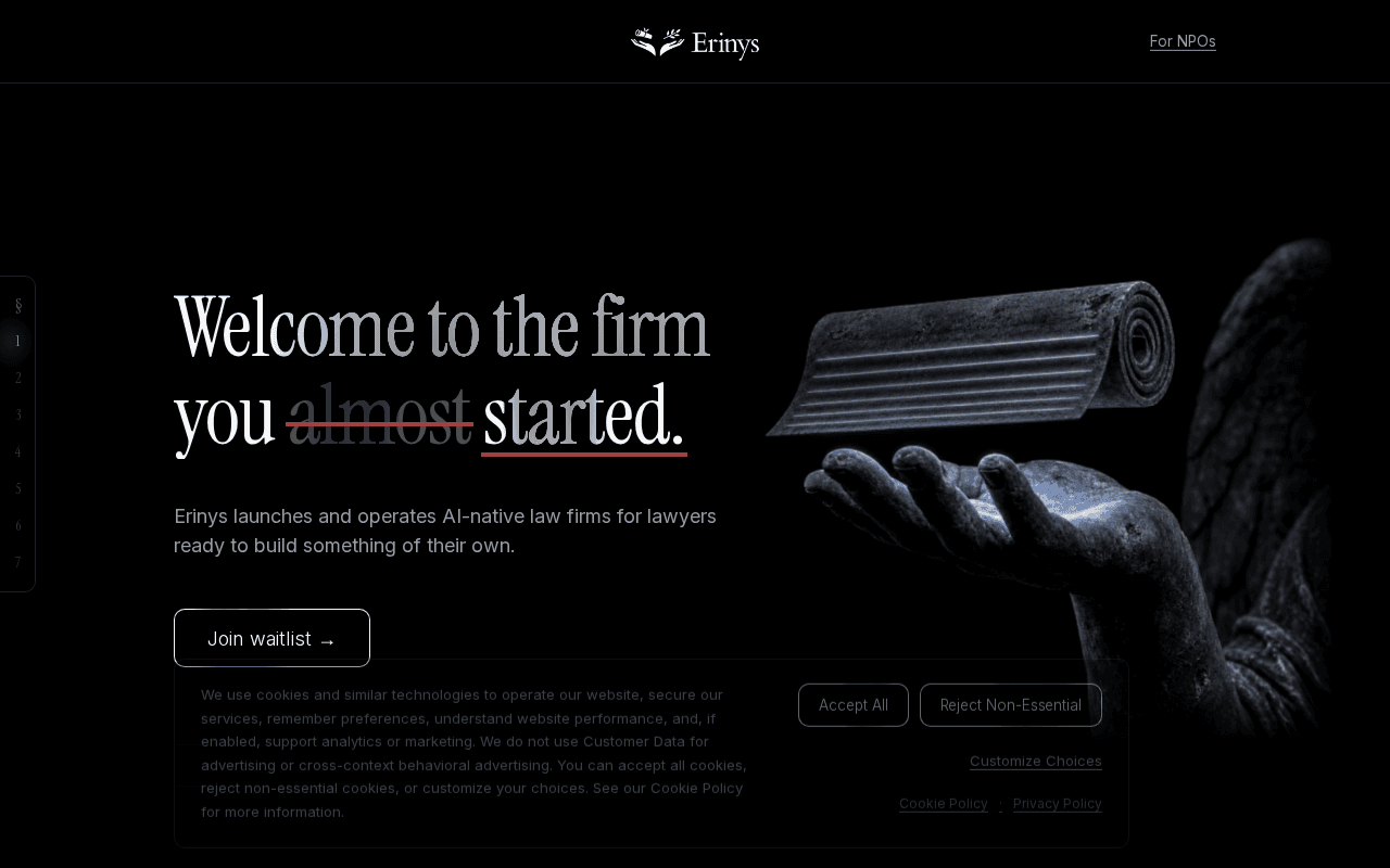 Screenshot of erinys.ai