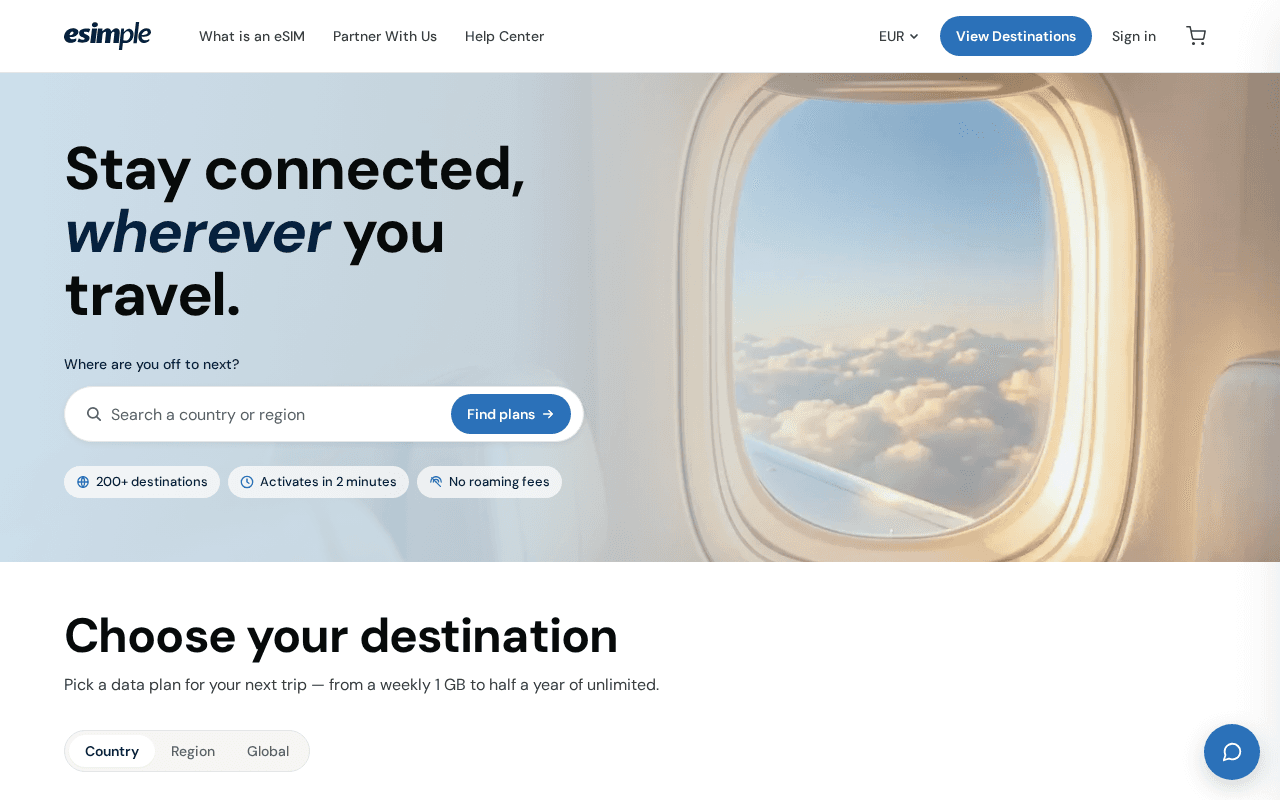 Screenshot of esimple.ai