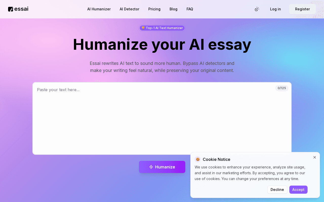 Screenshot of ess.ai