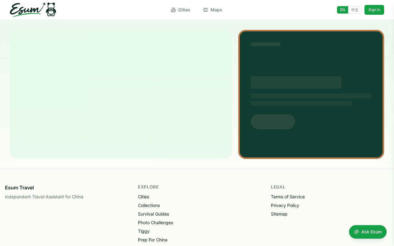 Screenshot of esum.ai