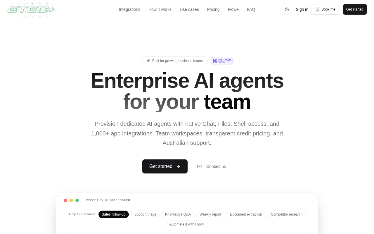 Screenshot of etecplus.ai