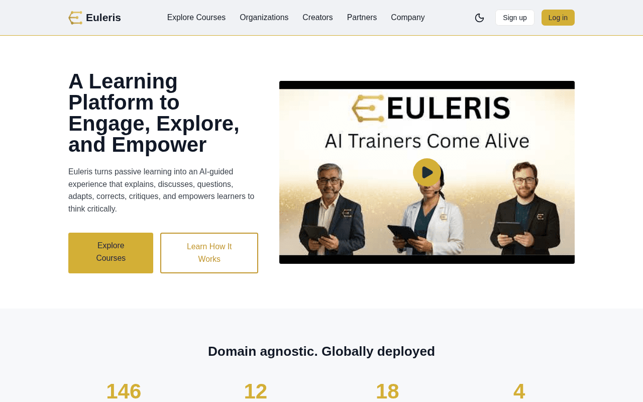 Screenshot of euleris.ai