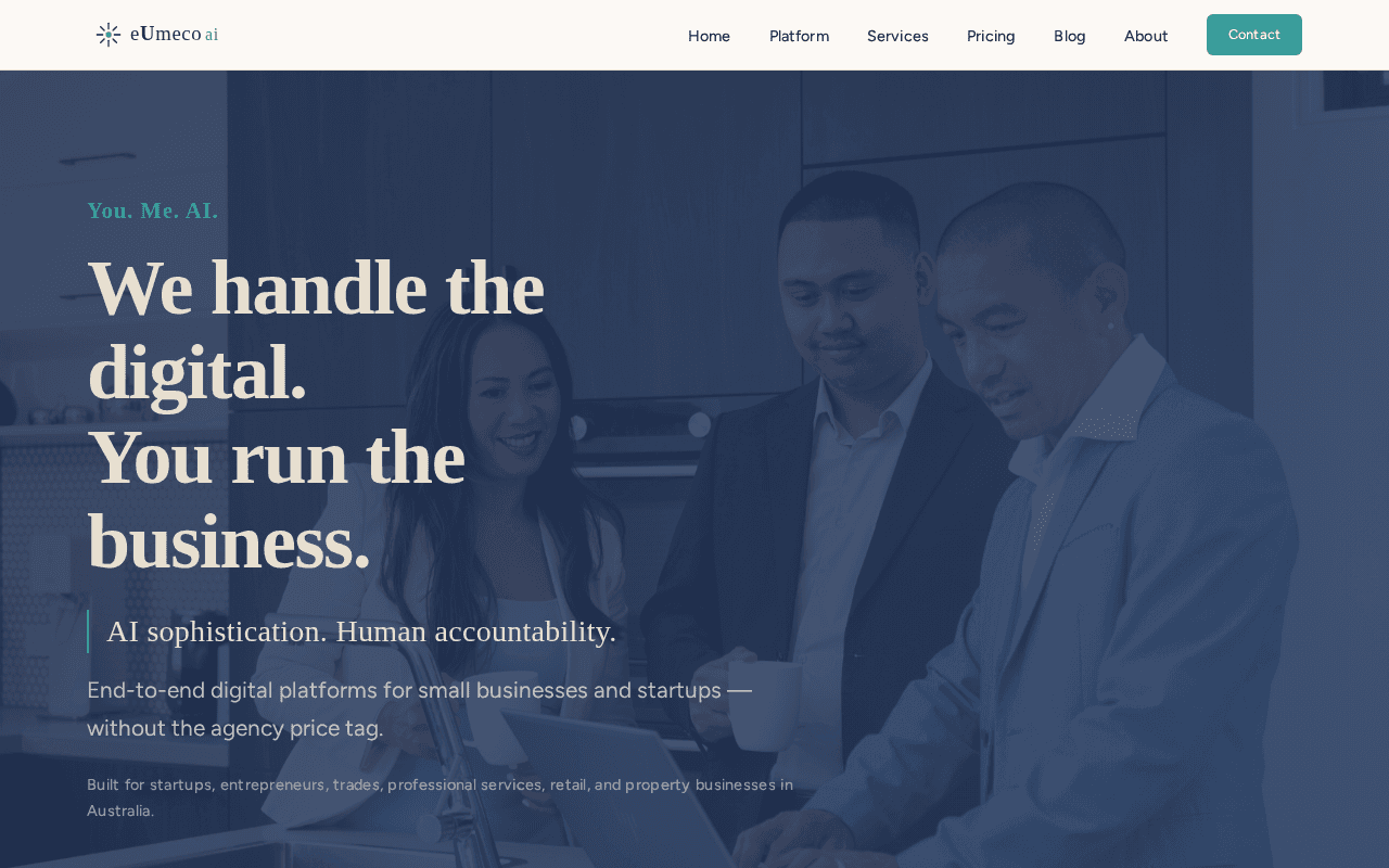 Screenshot of eumeco.ai