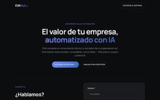 Screenshot of evahub.ai