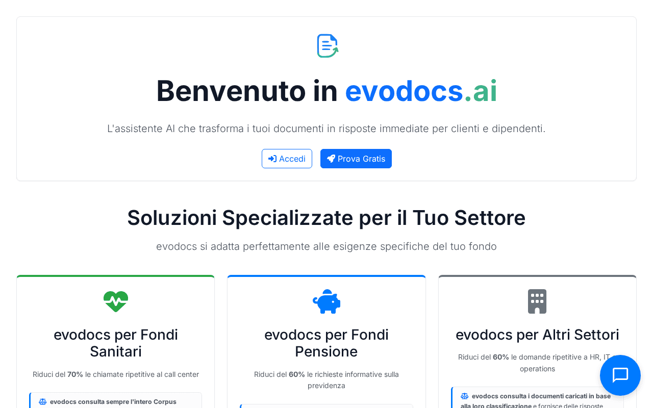 Screenshot of evodocs.ai