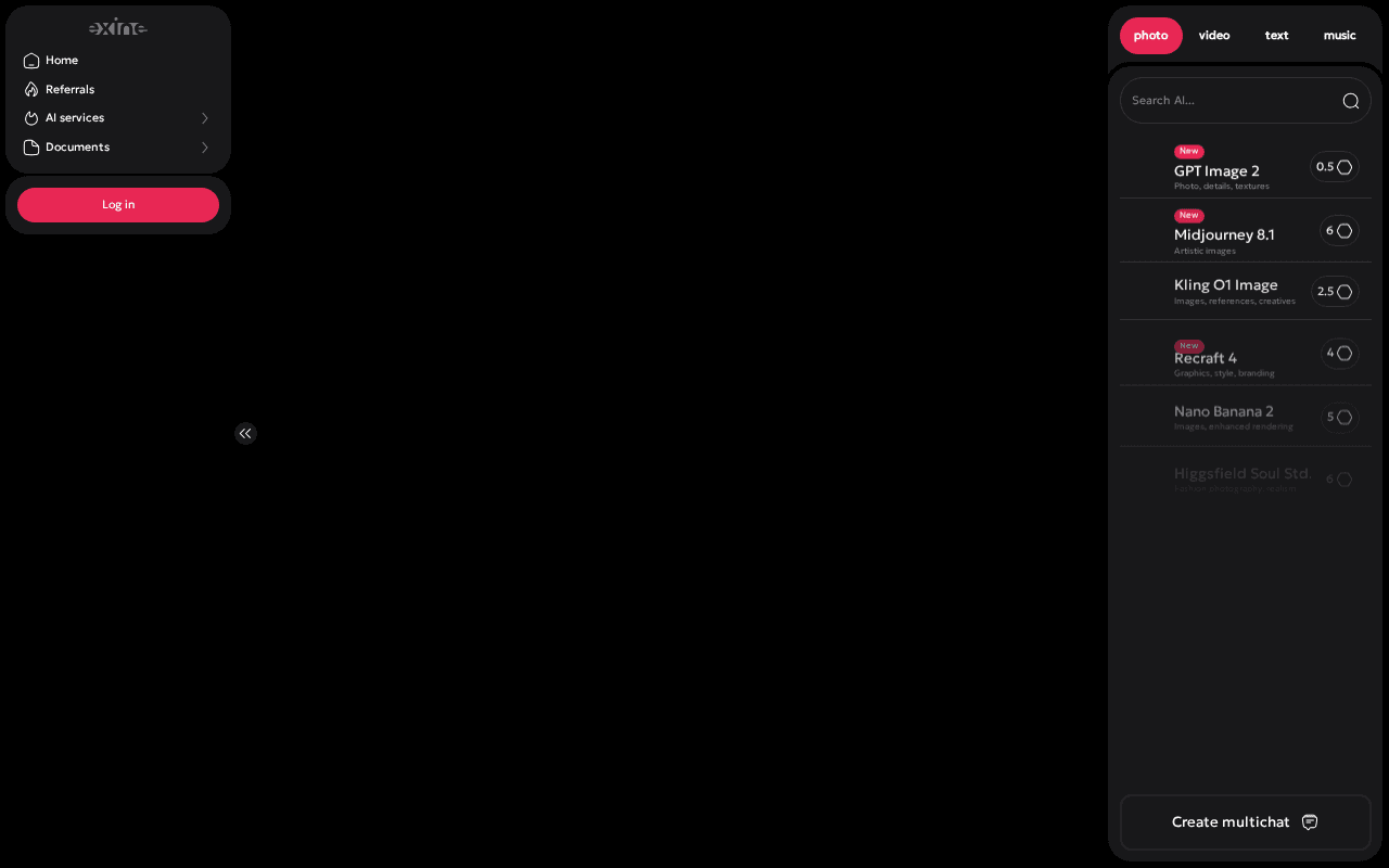 Screenshot of exine.ai