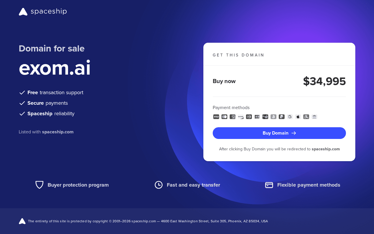 Screenshot of exom.ai