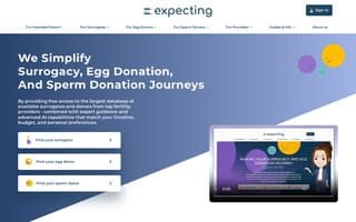 Screenshot of expecting.ai
