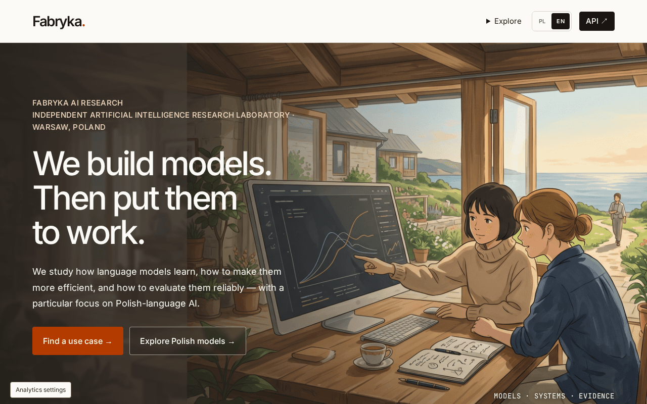 Screenshot of fabryka.ai
