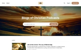 Screenshot of faithcast.ai
