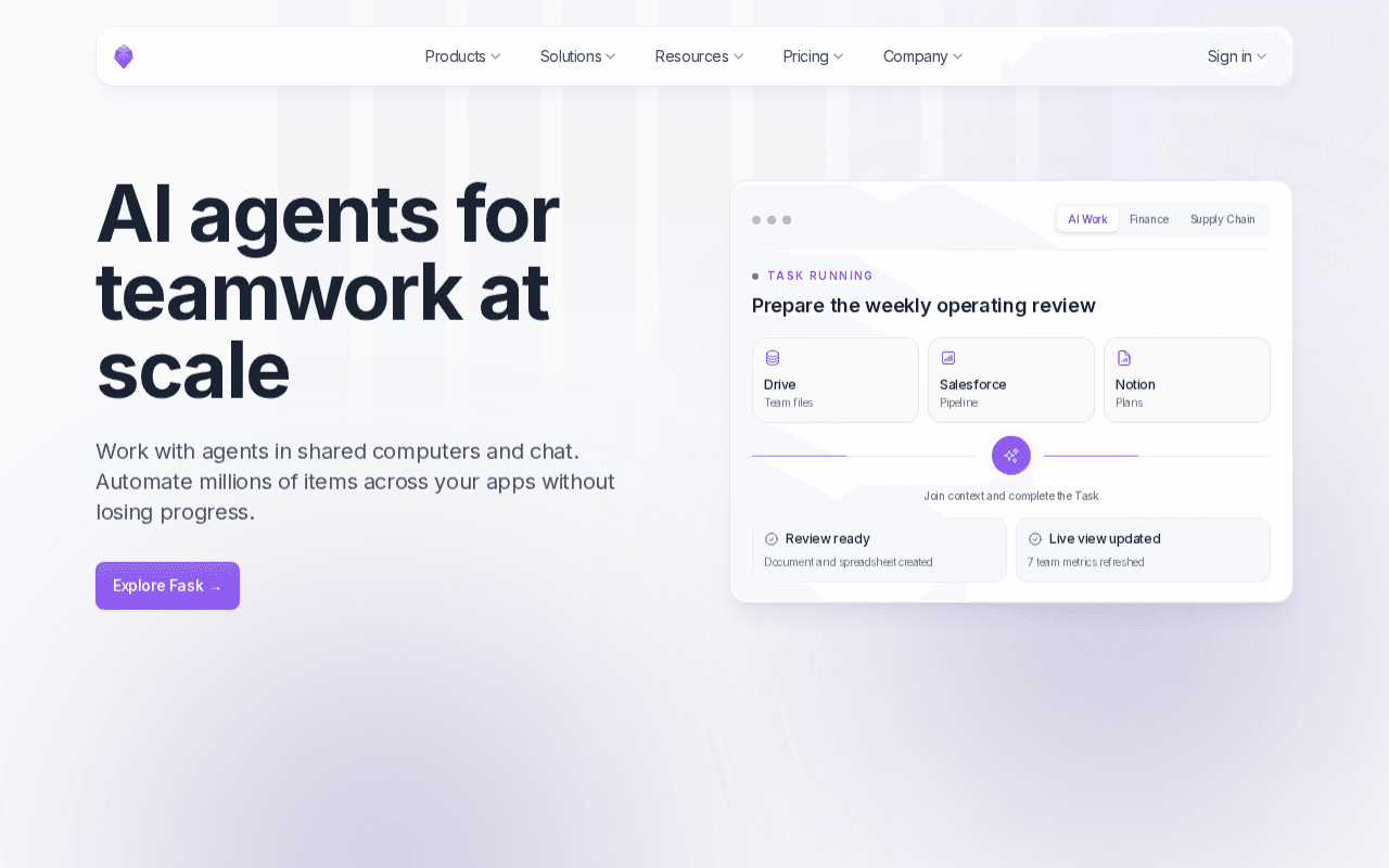 Screenshot of fask.ai