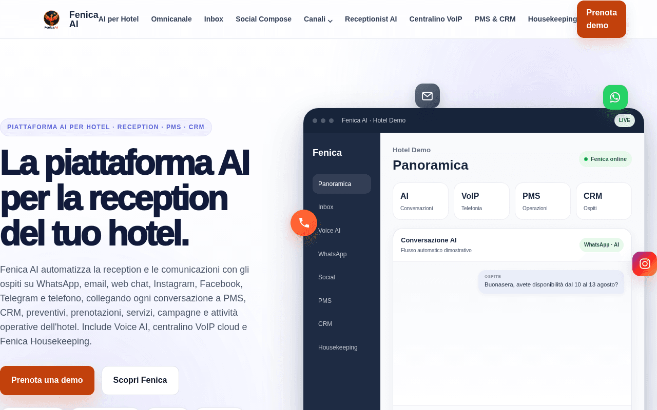 Screenshot of fenica.ai