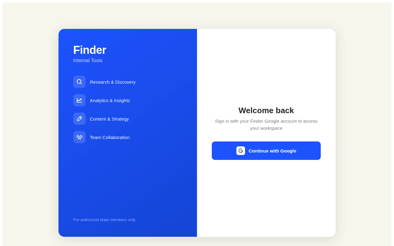 Screenshot of finderops.ai