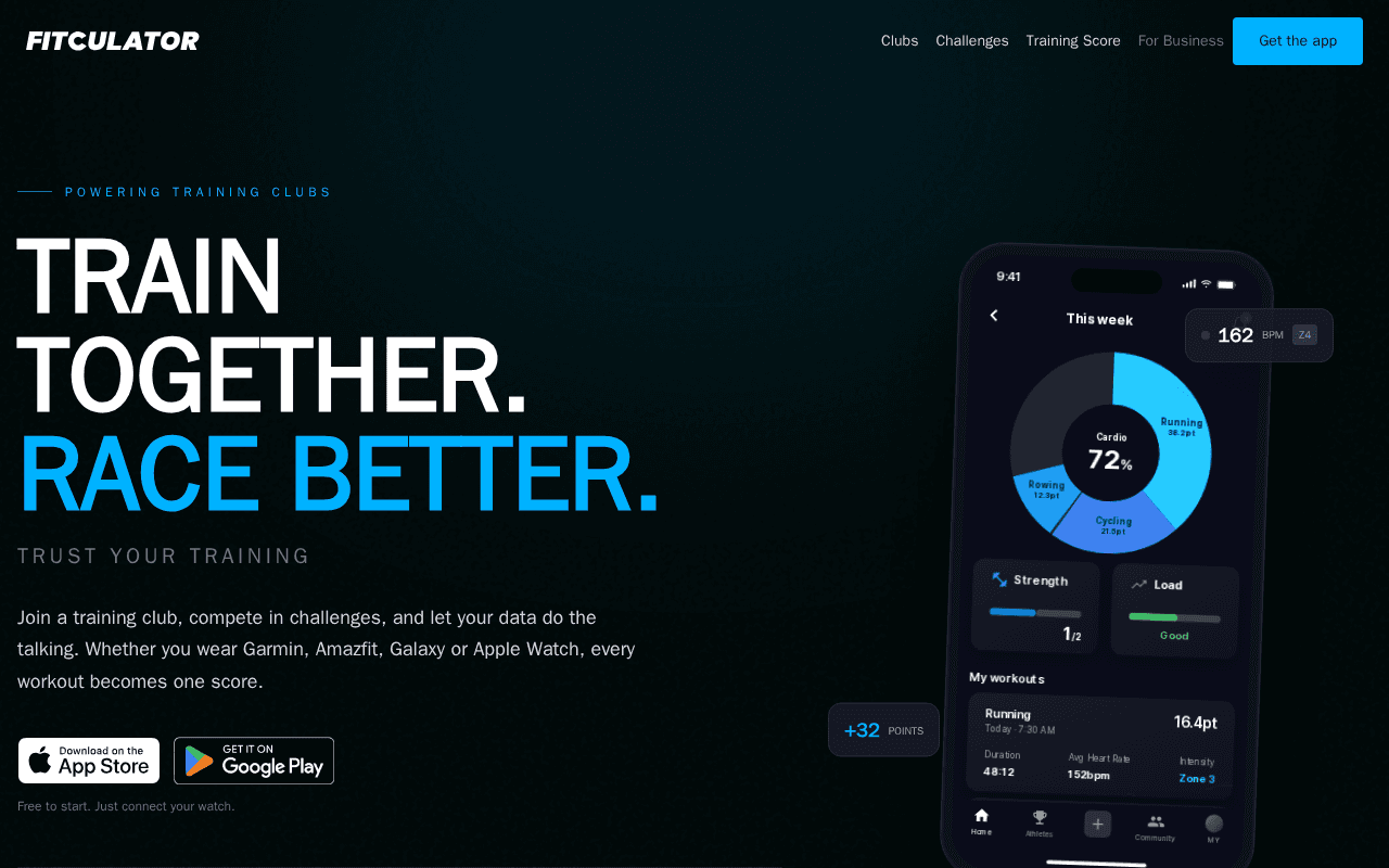Screenshot of fitculator.ai