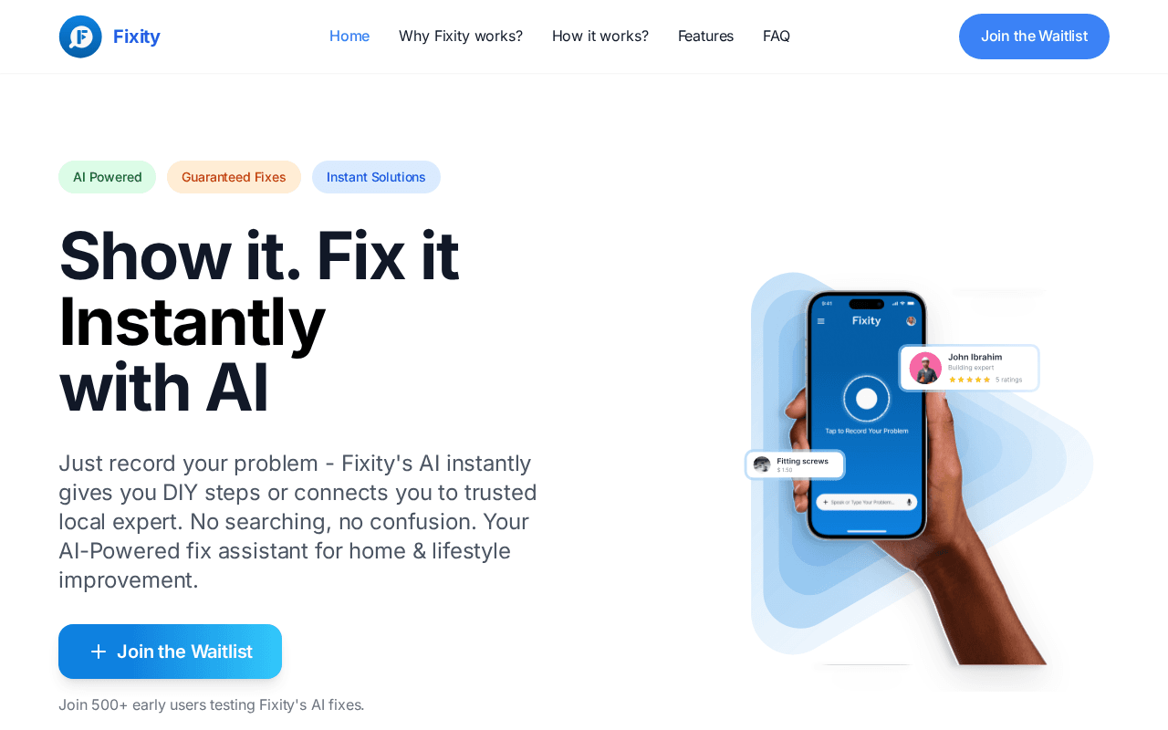 Screenshot of fixity.ai