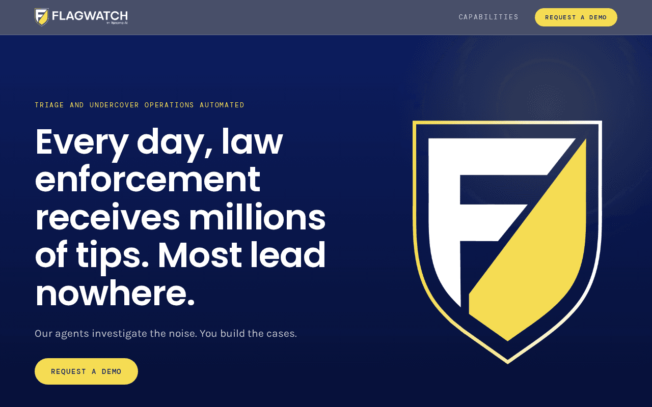 Screenshot of flagwatch.ai