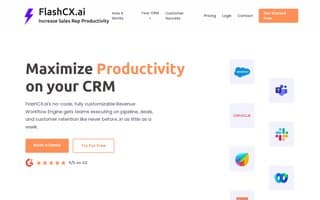 Screenshot of flashcx.ai