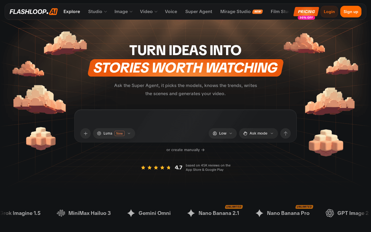 Screenshot of flashloop.ai