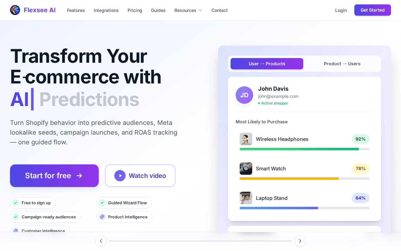 Screenshot of flexsee.ai