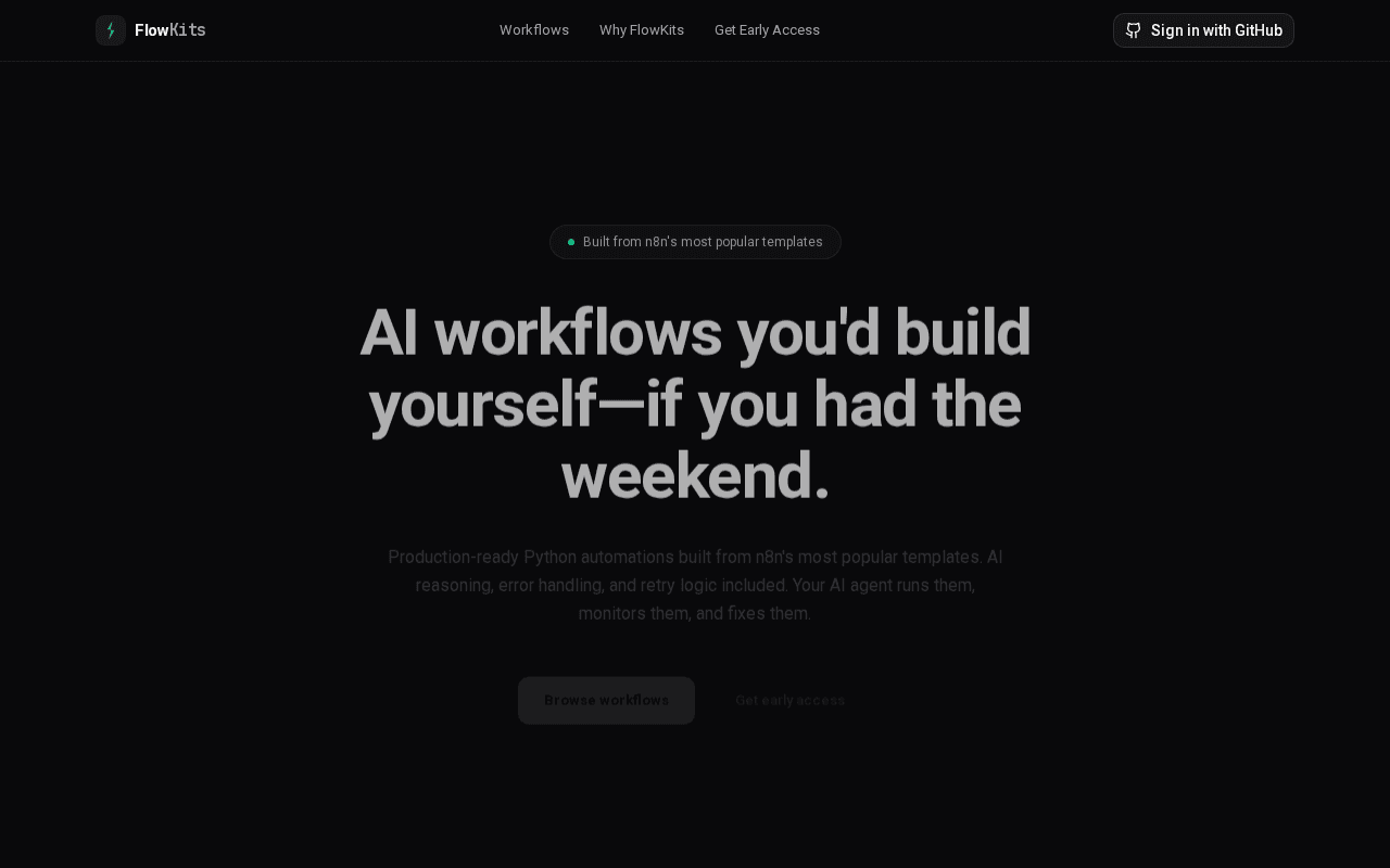 Screenshot of flowkits.ai