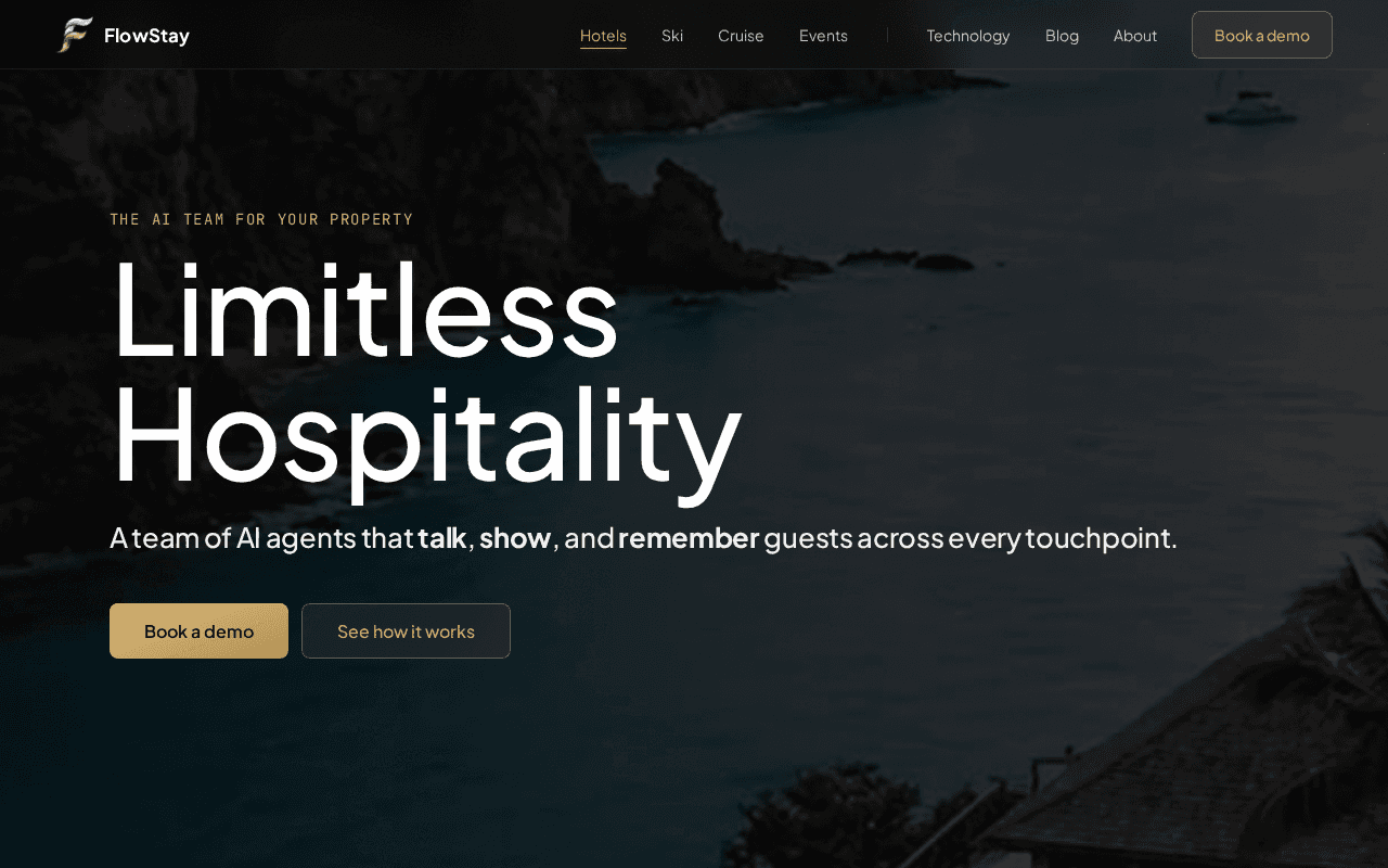 Screenshot of flowstay.ai